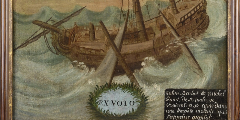 &quot;Julien Benbot et Michel Grout&quot;(détail), de Phlippe Matozrec, sieur de Créhélan, dit Philippe, huile sur toile, v. 1770